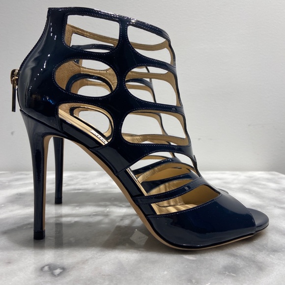 Jimmy Choo Patent Ren 100 Sandals - Picture 3 of 6